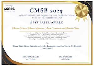 Best paper award CMSB 2025